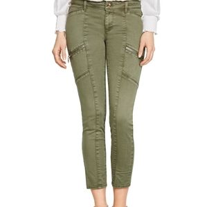 White House Black Market Green Skinny Crop Pants